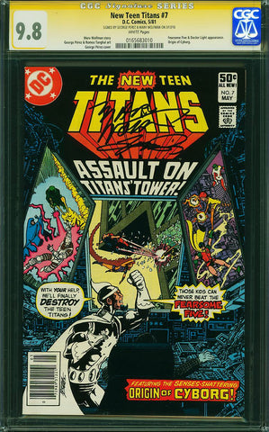 New Teen Titans 7 CGC 9.8 NEWSSTAND SS GEORGE PEREZ