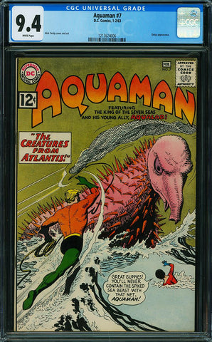 Aquaman 7 CGC 9.4 WHITE PAGES