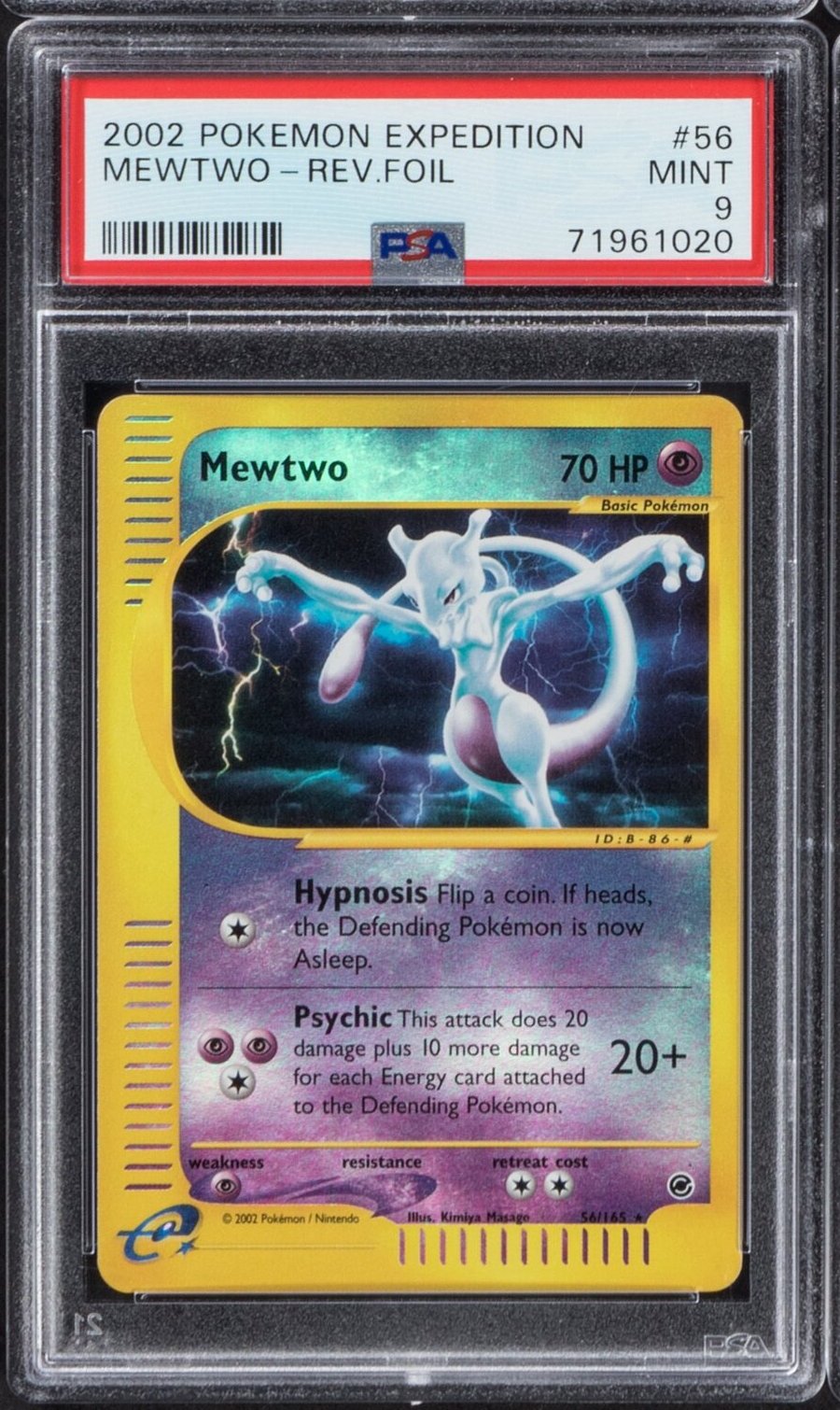 2002 Pokemon Mewtwo Rev Foil 56 Expedition PSA 9