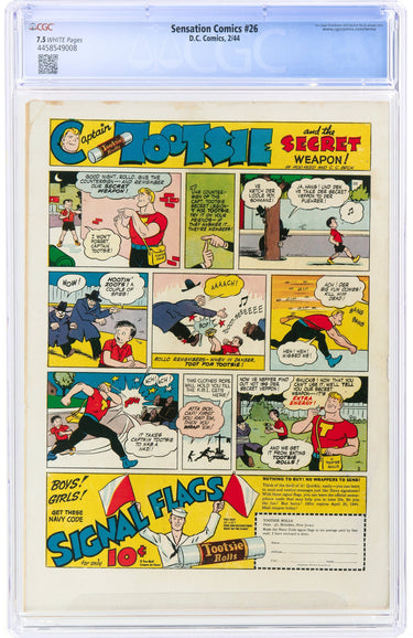 Sensation Comics 26 CGC 7.5 WHITE PAGES