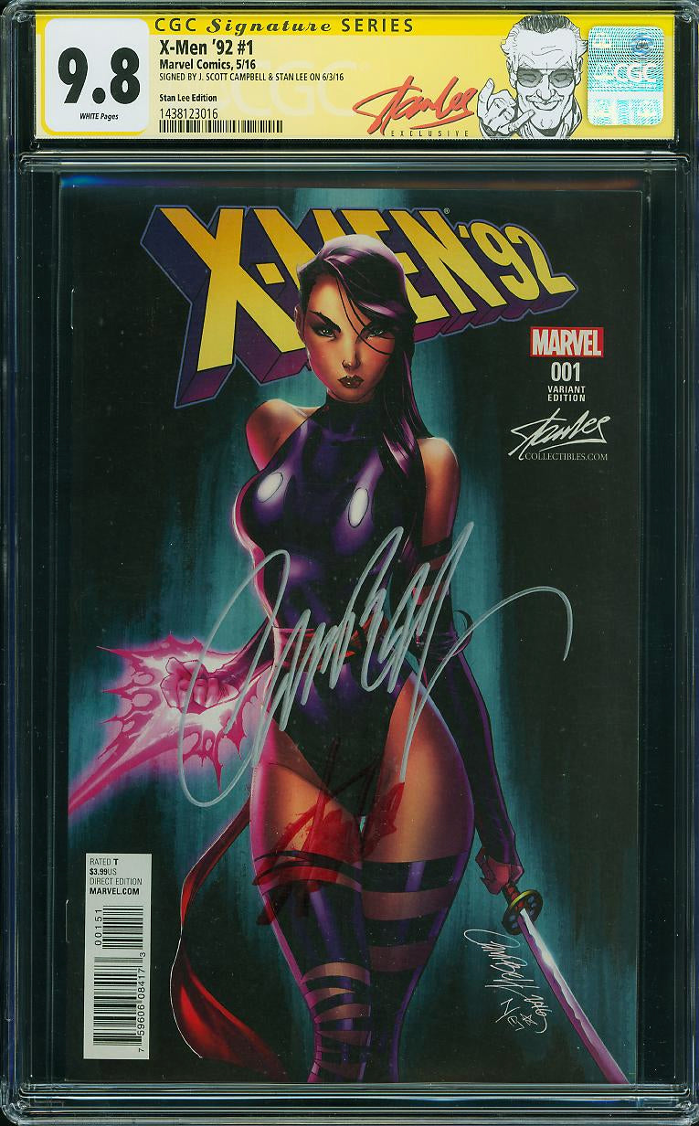 X-Men '92 #1 CGC 9.8 SS STAN LEE & CAMPBELL