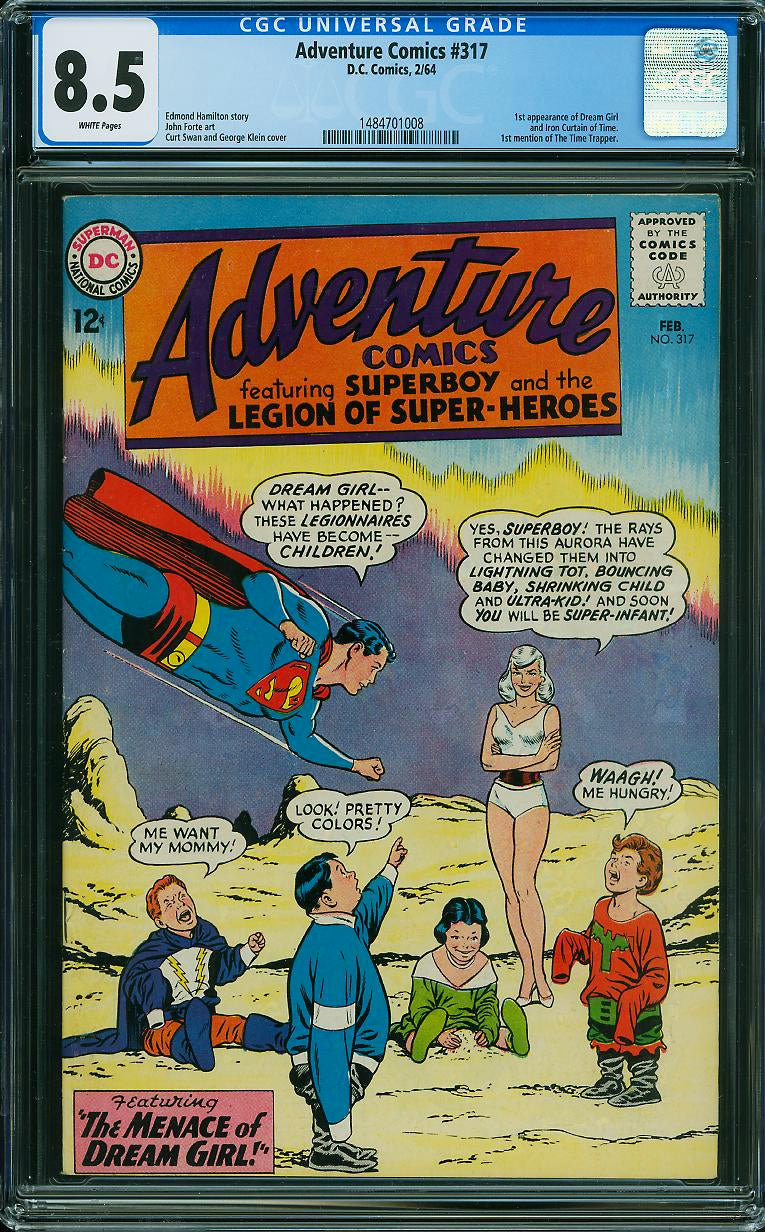 Adventure Comics 317 CGC 8.5 WHITE PAGES