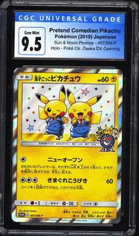 2019 Pokemon Japanese SM Promo Pretend Comedian Pikachu 407/SM-P CGC 9.5