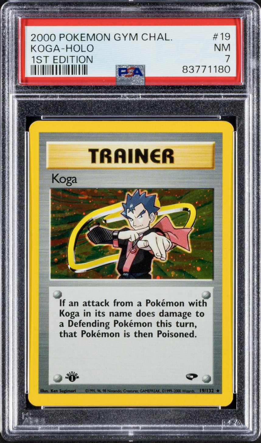 2000 Koga Pokemon Gym Challenge: 1st Edition 19/132 NM Holo PSA 7