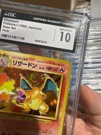 1996 Pokemon Charizard Base Set Japanese CGC 10 SWIRL