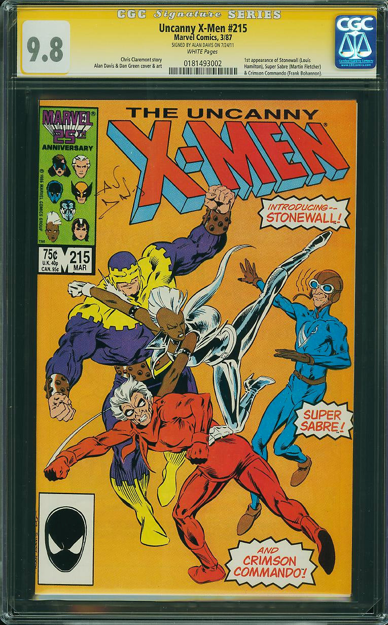 Uncanny X-Men 215 CGC 9.8 SS ALAN DAVIS