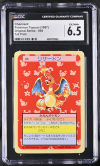 1997 Pokemon Topsun Charizard 006 Original Series CGC 6.5 BLUE BACK