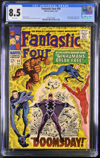 Fantastic Four 59 CGC Grade 8.5 WHITE PAGES