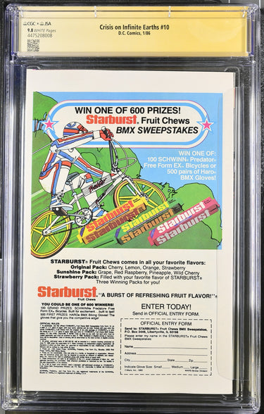 Crisis on Infinite Earths 10 CGC x JSA  9.8 George Pérez