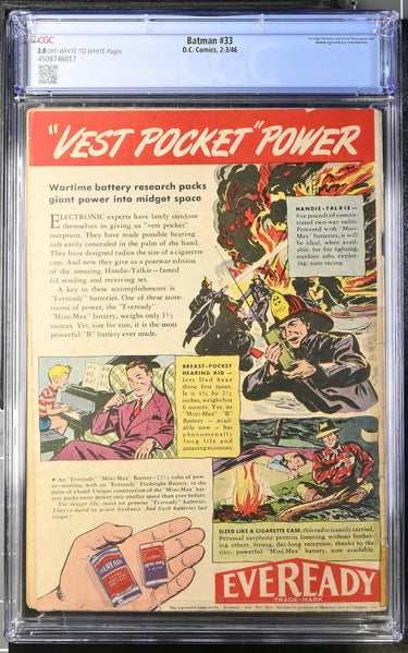 Batman 33 CGC 3.0