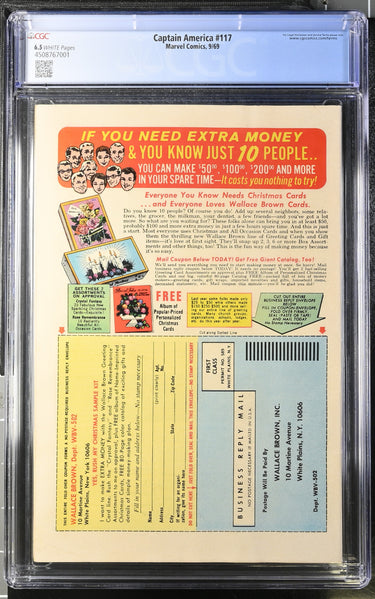 Captain America 117 CGC 6.5 WHITE PAGES