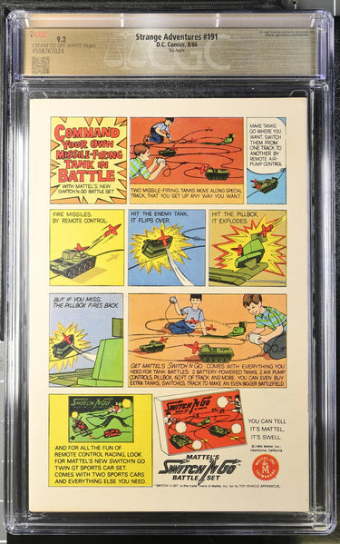 Strange Adventures 191 CGC 9.2 Big Apple PEDIGREE