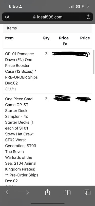 2022 One Piece Romance Dawn Sealed Case of 12 PRE-ERRATA BLUE BOTTOM ALPHA