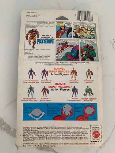 1984 Mattel Marvel Secret Wars MOC WOLVERINE SLVER CLAWS SEALED