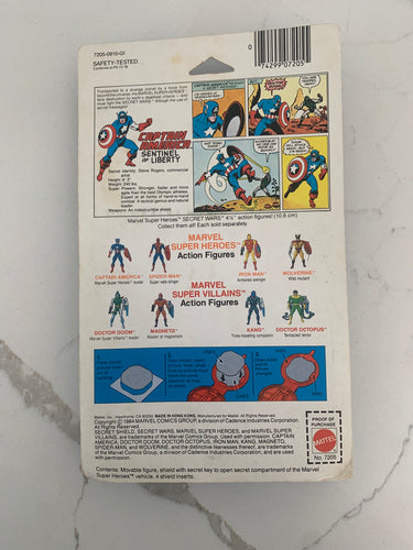 1984 Mattel Marvel Secret Wars MOC CAPTAIN AMERICA SEALED