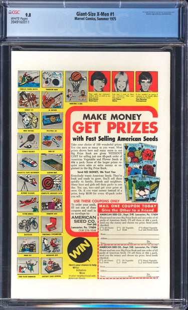 Giant Size X-Men 1 CGC 9.8 WHITE PAGES