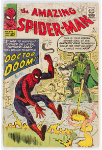 1963 Amazing Spider-Man 5 LOWER GRADE - 1ST DR DOOM CROSSOVER