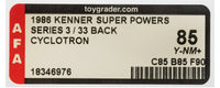 Super Powers Collection Cyclotron Series 3 / 33 Back AFA Y-85