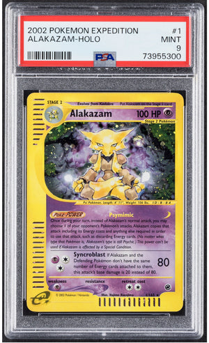 2002 Alakazam Pokemon Expedition Holo 1/165 PSA 9
