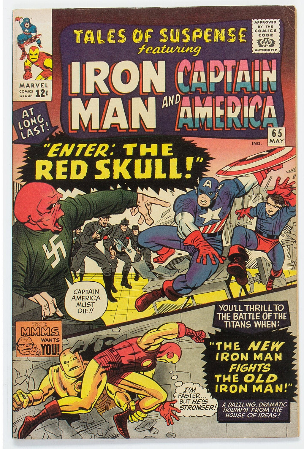 1965 Tales of Suspense 65 HIGHER GRADE - 1ST SA APP RED SKULL