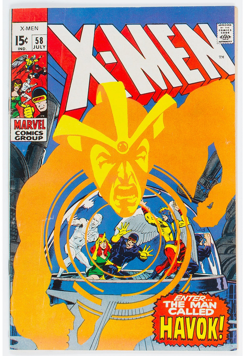 1969 X-Men 58 VF - 1ST HAVOK IN COSTUME