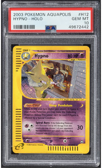 2003 Pokemon Aquapolis Hypno Holo H12 PSA 10