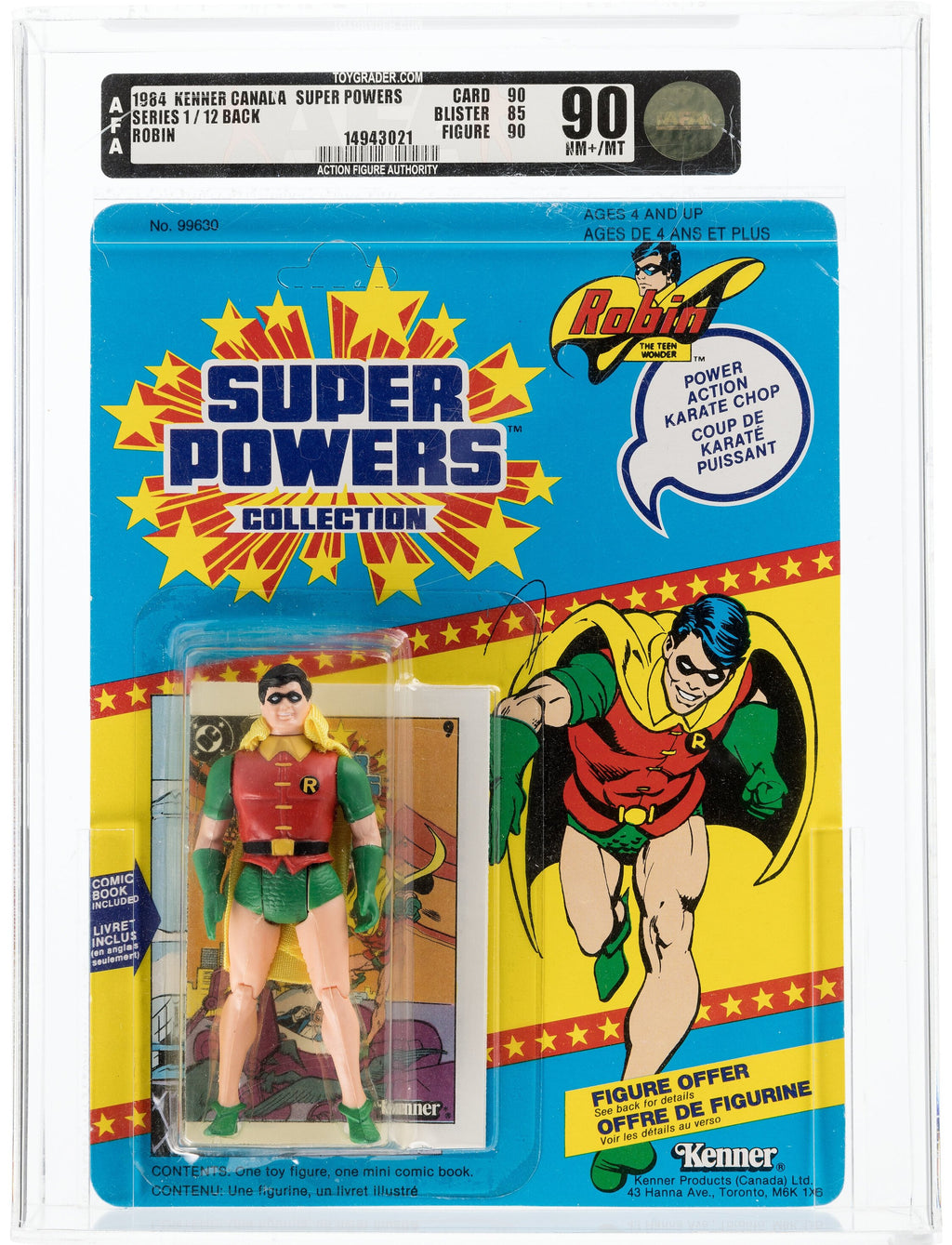 Super Powers Collection Robin Series 1 / 12 Back AFA 90