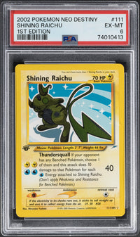 2002 Pokemon Shining Raichu 111 1st Edition Neo Destiny PSA 6