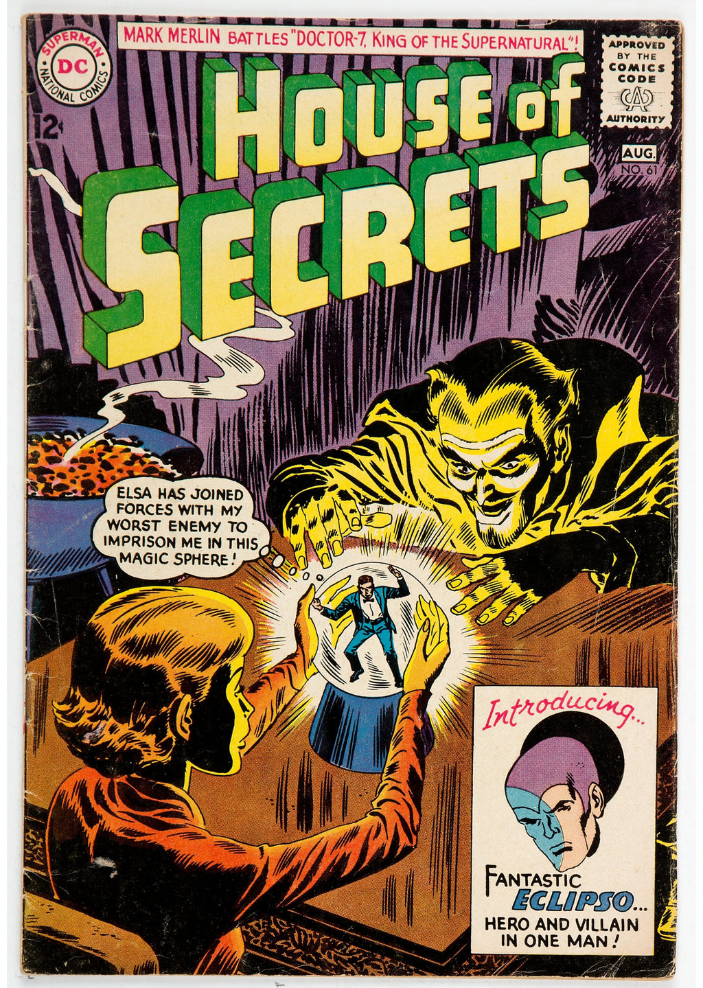 1963 House of Secrets 61 MID GRADE - 1ST APPEARANCE OF ECLIPSO