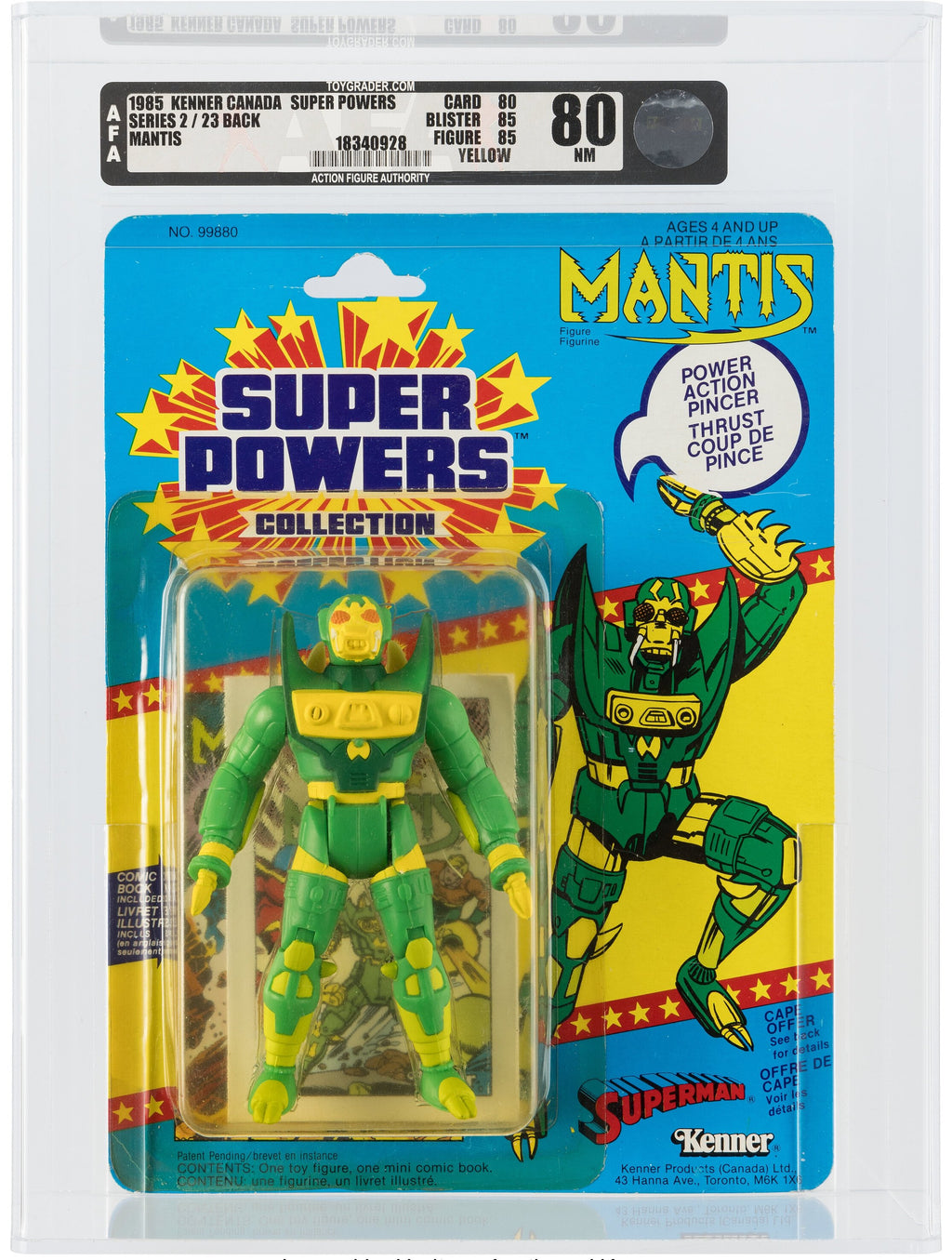 Super Powers Collection Mantis Series 2 / 23 Back AFA Y-80