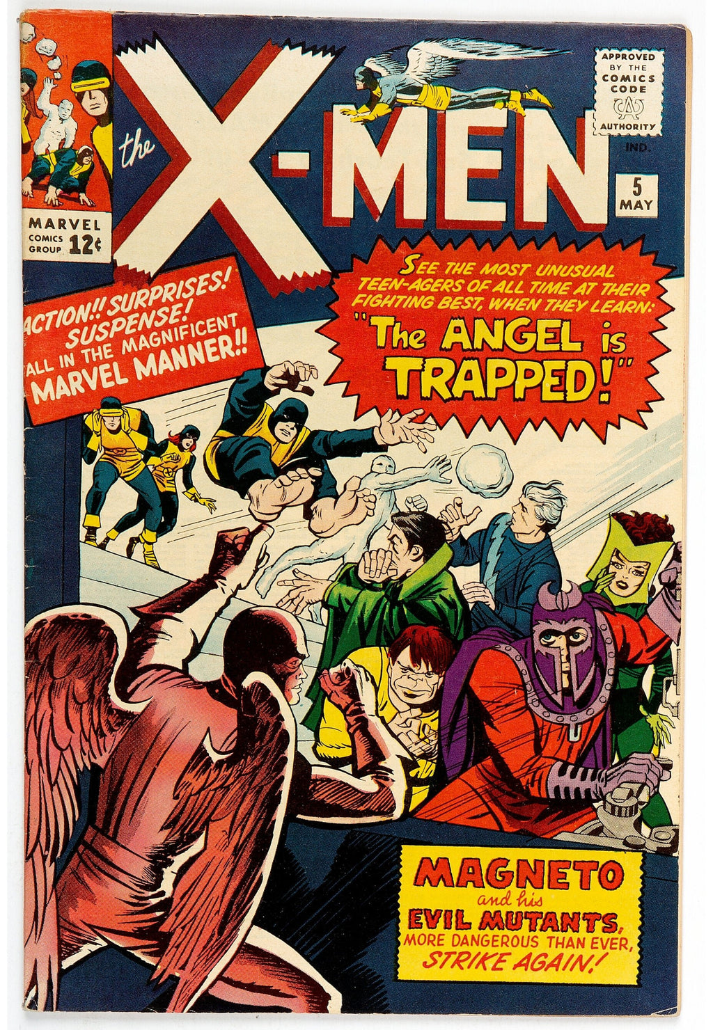 1964 X-Men 5 HIGH GRADE - 2ND APPEARANCE OF QUICKSILVER & SCARLET WITCH