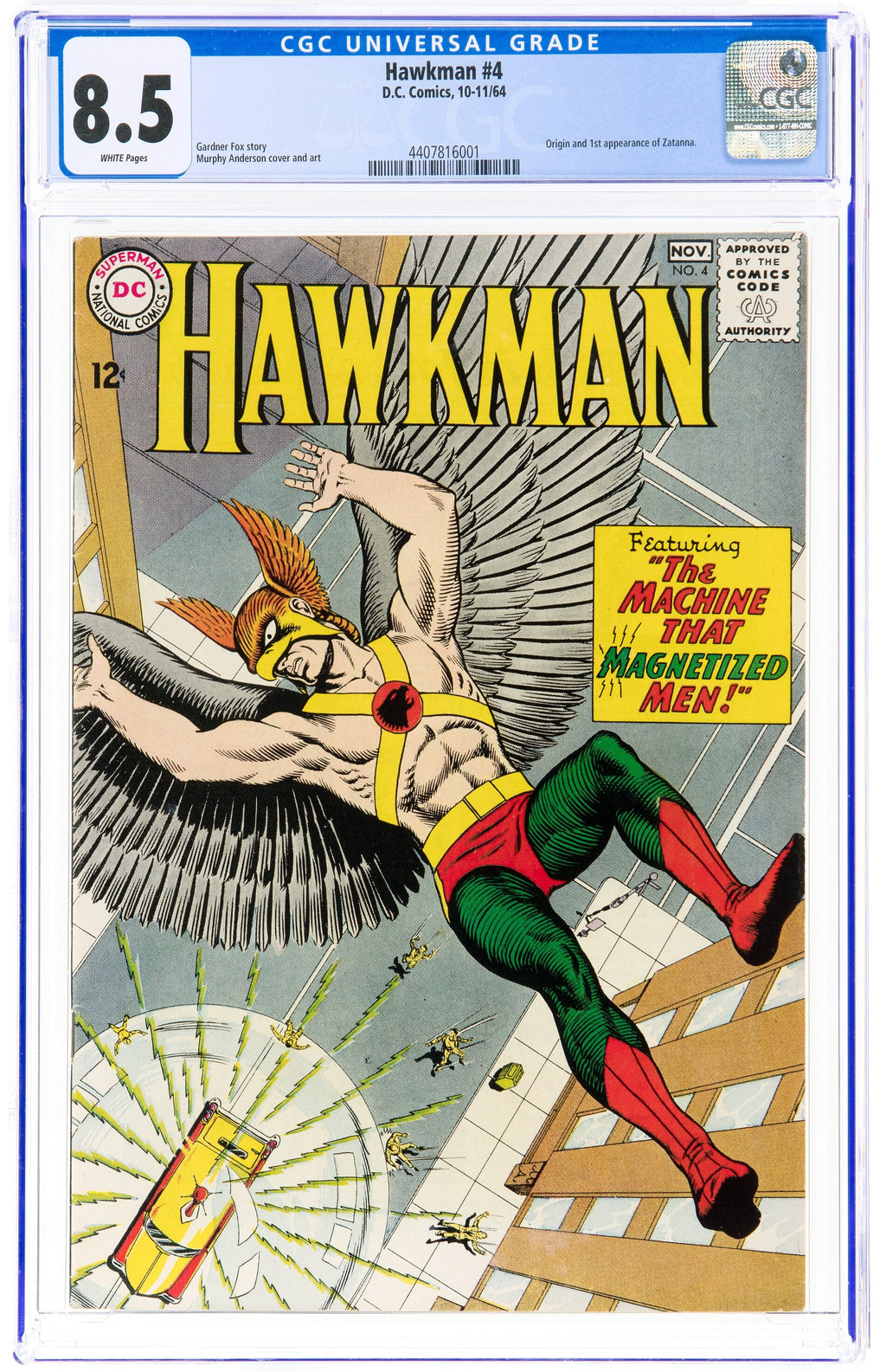 Hawkman 4 CGC 8.5 WHITE PAGES