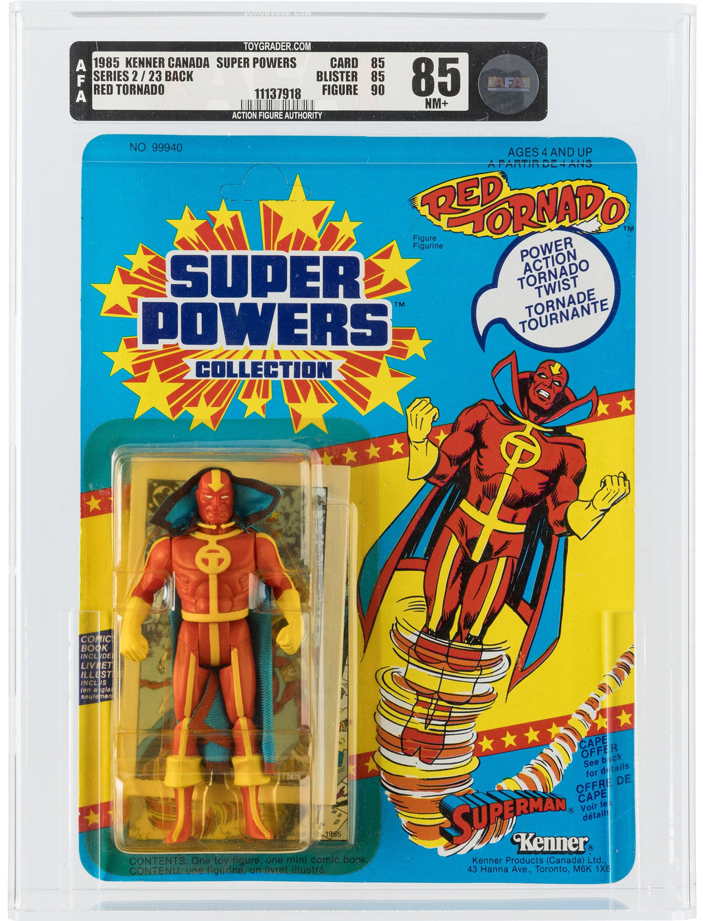 Super Powers Collection Red Tornado Series 2 / 23 Back AFA 85