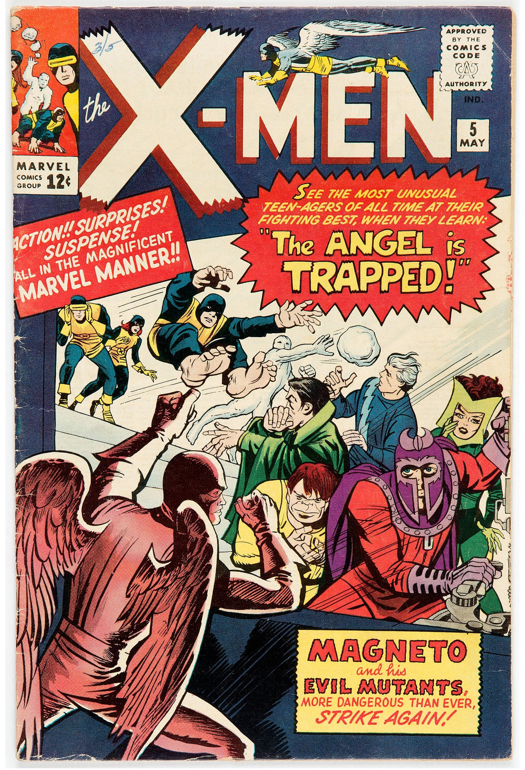 1964 X-Men 5 FN+ 2ND APPEARANCE OF SCARLET WITCH & QUICKSILVER