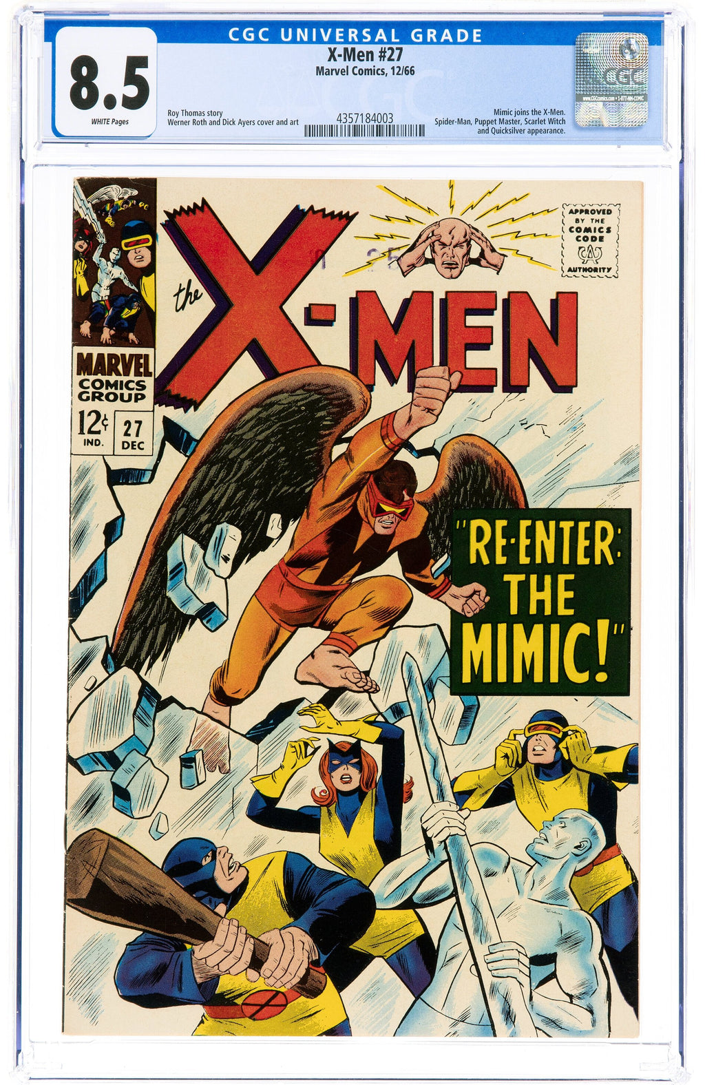 X-Men 27 CGC 8.5 WHITE PAGES