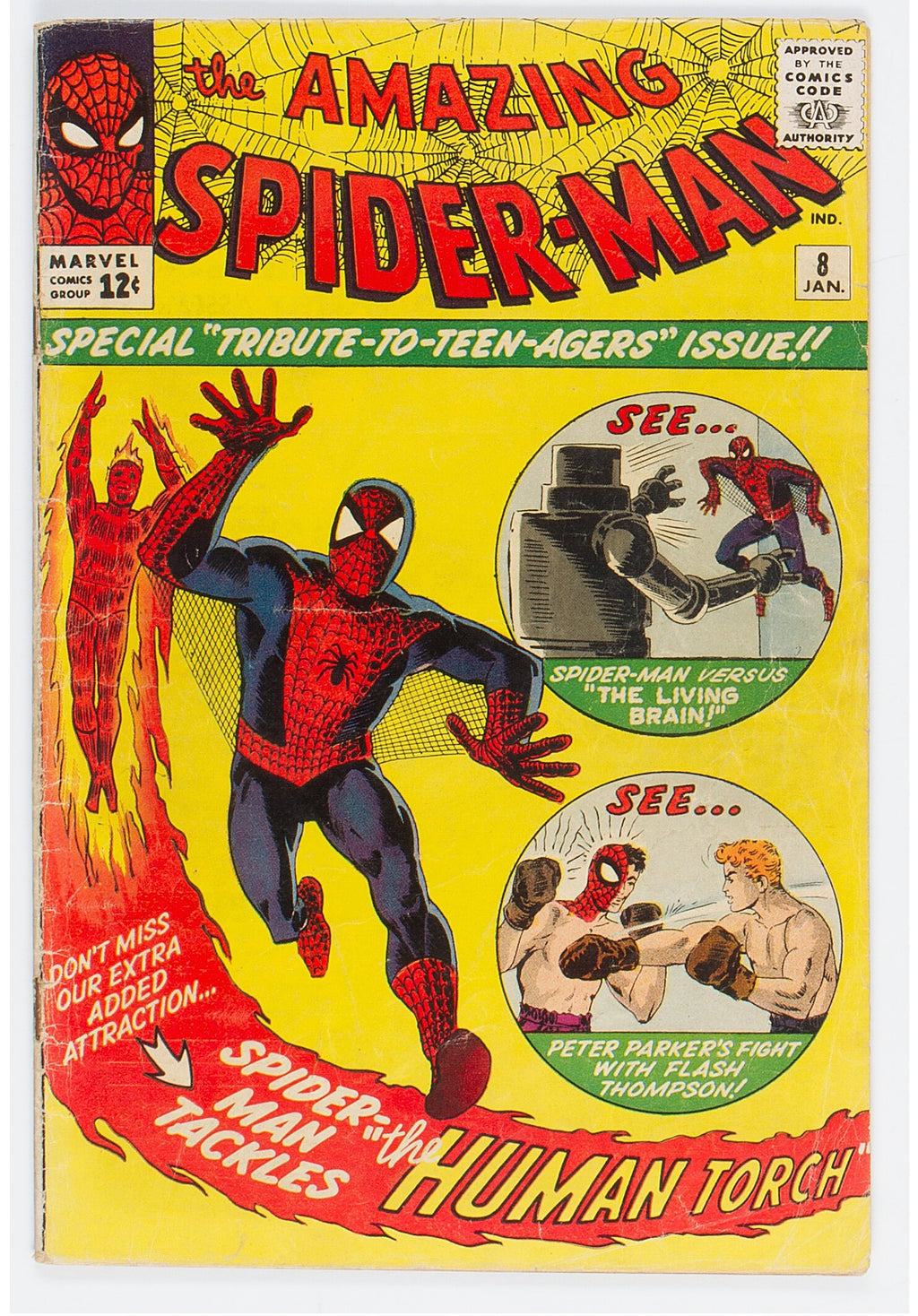 1964 Amazing Spider-Man 8 MID GRADE - 1ST APPEARANCE OF LIVING BRAIN