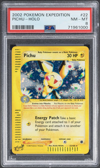 2002 Pokemon Pichu 22 Expedition PSA 8