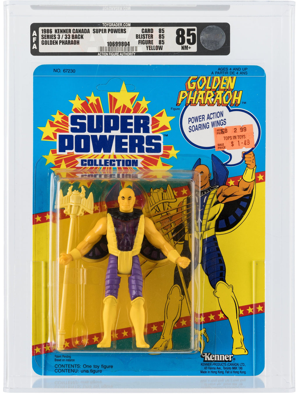 Super Powers Collection Golden Pharoah Series 3 / 33 Back AFA Y-85