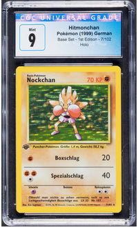 1999 Base Set Hitmonchan German 7/102 Holo 1st Edition CGC 9