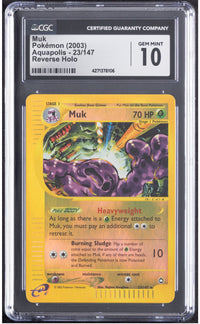 2003 Muk Pokemon Expedition 23/147 Reverse Holo CGC 10