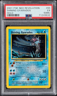 2001 Pokemon Shining Gyarados 65 Unlimited Neo Revelation PSA 5