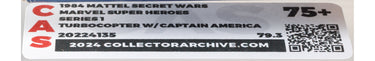 1984 Mattel Marvel Secret Wars Turbocopter with Captain America CAS AFA 75+