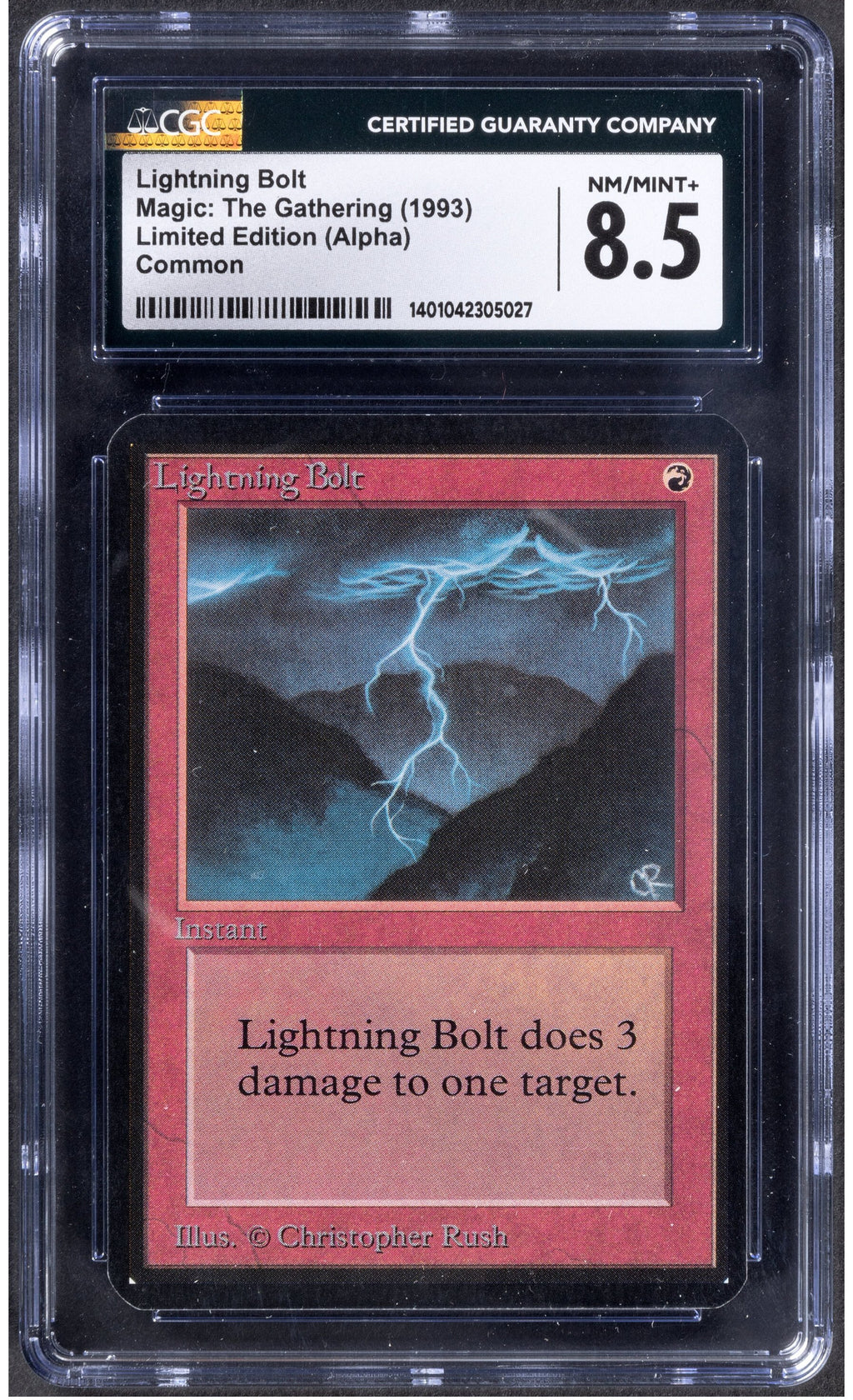 Magic: The Gathering Lightning Bolt Limited Edition (Alpha) CGC 8.5