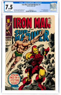 Iron Man and Sub-Mariner 1 CGC 7.5 WHITE PAGES