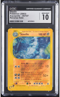 2003 Steelix Pokemon Aquapolis 35/147 Reverse Holo CGC 10