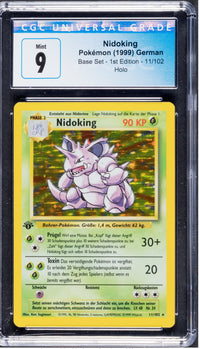 1999 Base Set Nidoking German 11/102 Holo 1st Edition CGC 9