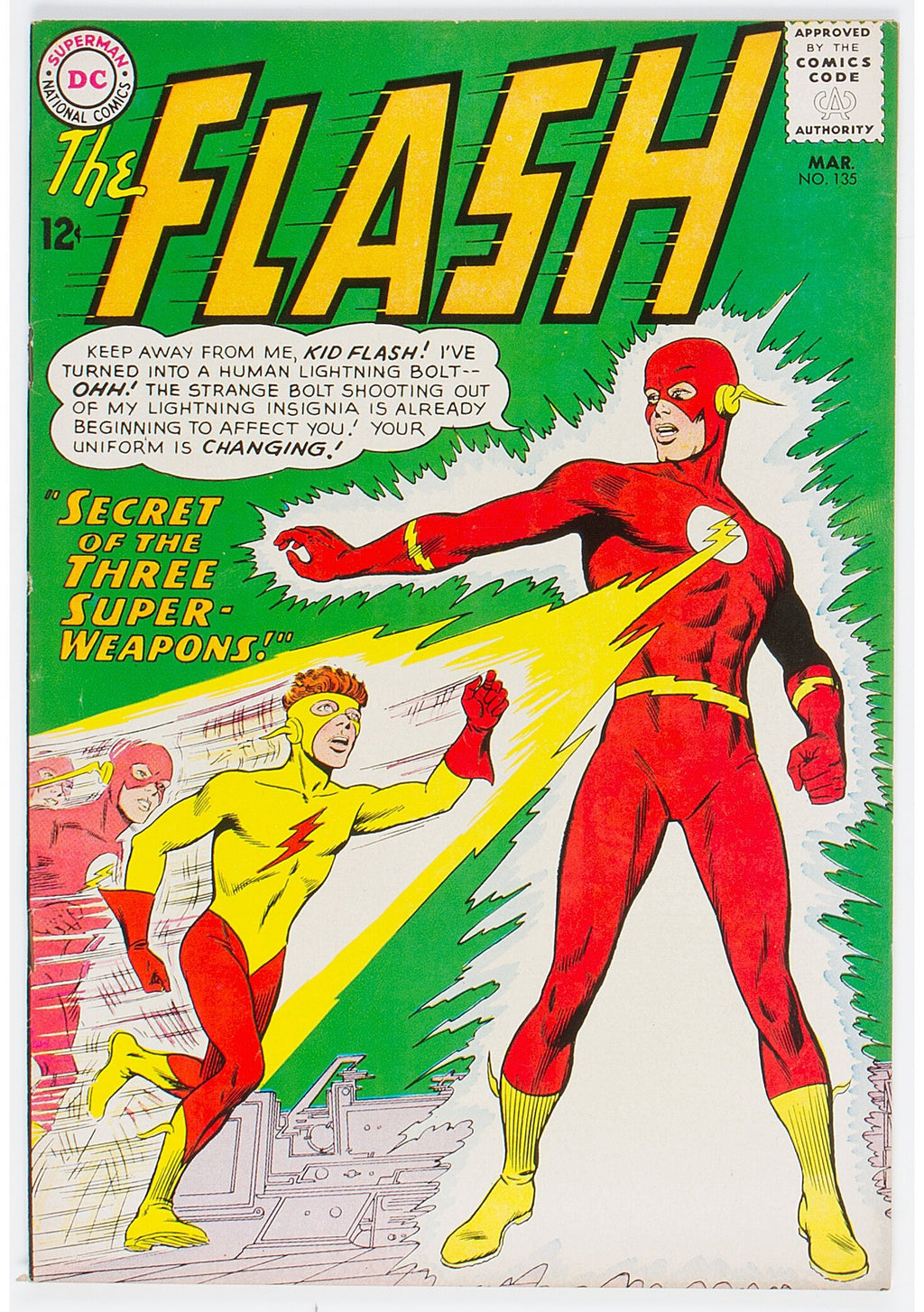 1963 The Flash 135 HIGH GRADE - 1ST KID FLASH YELLOW COSTUME