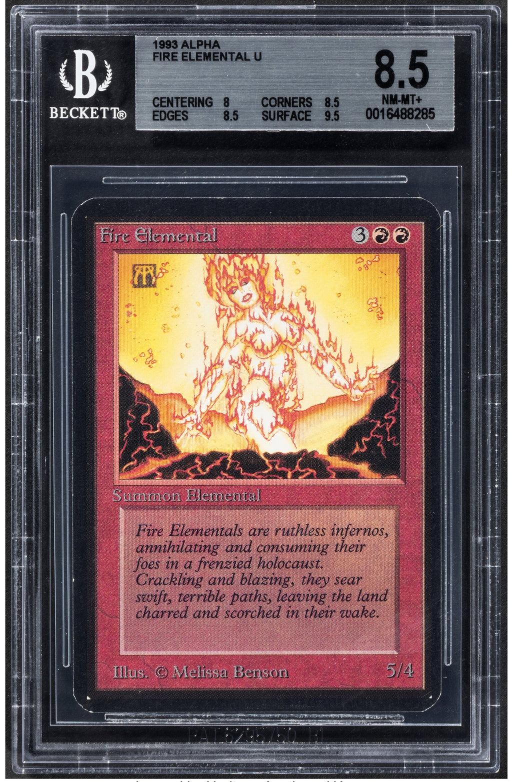 1993 Alpha Fire Elemental U Magic: The Gathering BGS 8.5