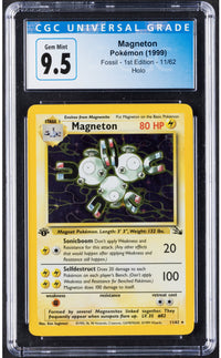 1999 Magneton Pokemon Fossil 1st Edition 11/62 Holo CGC 9.5