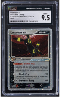 2005 Pokemon Umbreon ex 112 EX Unseen Forces CGC 9.5 Swirl